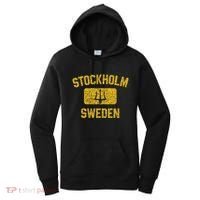 Stockholm Sweden Trident Gym Style Distressed Yellow Women's Hoodie thumb 0
