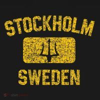 Stockholm Sweden Trident Gym Style Distressed Yellow Women's Hoodie thumb 2