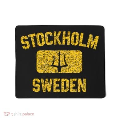 Stockholm Sweden Trident Gym Style Distressed Yellow Mousepad
