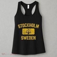 Stockholm Sweden Trident Gym Style Distressed Yellow Women's Tank Top thumb 3
