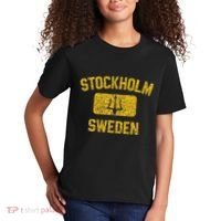 Stockholm Sweden Trident Gym Style Distressed Yellow Kids T-Shirt thumb 2