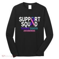 Support Squad Thyroid Cancer Awareness Month Ribbon Family Long Sleeve Shirt thumb 0