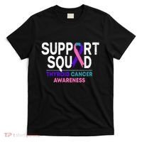 Support Squad Thyroid Cancer Awareness Month Ribbon Family T-Shirt thumb 0