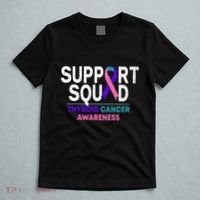 Support Squad Thyroid Cancer Awareness Month Ribbon Family T-Shirt thumb 5