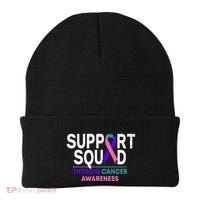 Support Squad Thyroid Cancer Awareness Month Ribbon Family Beanie thumb 0