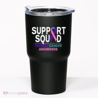 Support Squad Thyroid Cancer Awareness Month Ribbon Family Tumbler thumb 0