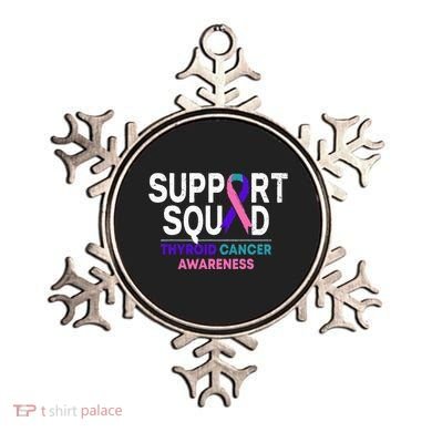 Support Squad Thyroid Cancer Awareness Month Ribbon Family Ornament