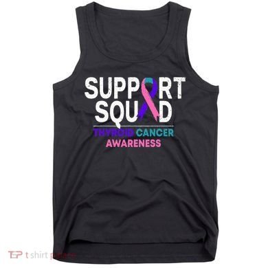 Support Squad Thyroid Cancer Awareness Month Ribbon Family Tank Top