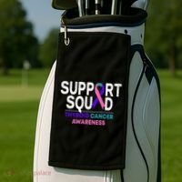 Support Squad Thyroid Cancer Awareness Month Ribbon Family Golf Towel thumb 2