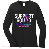 Support Squad Thyroid Cancer Awareness Month Ribbon Family Women's Long Sleeve Shirt thumb 0
