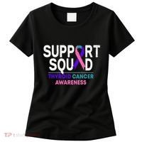 Support Squad Thyroid Cancer Awareness Month Ribbon Family Women's T-Shirt thumb 0