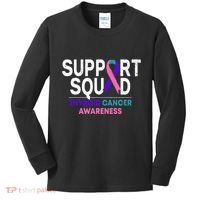 Support Squad Thyroid Cancer Awareness Month Ribbon Family Kids Long Sleeve Shirt thumb 0