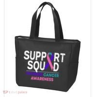 Support Squad Thyroid Cancer Awareness Month Ribbon Family Tote Bag thumb 3