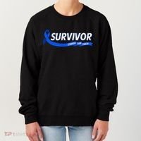 Survivor Stronger Than Cancer Colon Cancer Awareness Gift Women's Sweatshirt thumb 0