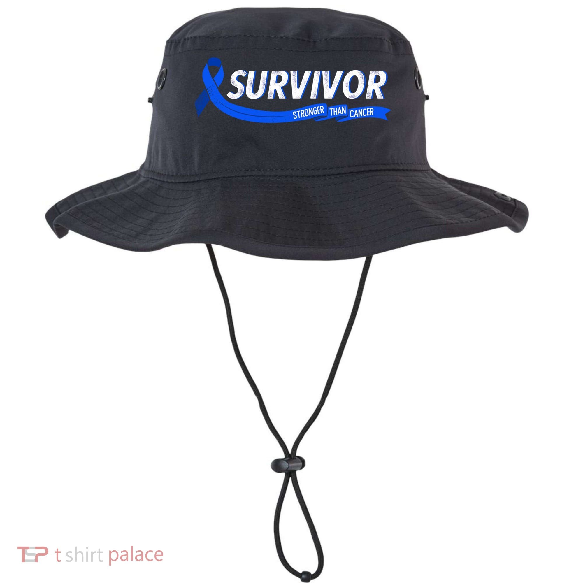 Survivor Stronger Than Cancer Colon Cancer Awareness Gift Bucket Hat