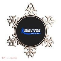 Survivor Stronger Than Cancer Colon Cancer Awareness Gift Ornament thumb 0