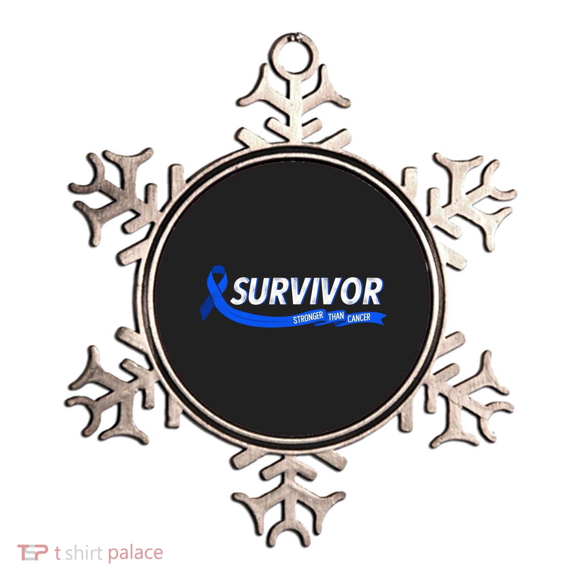 Survivor Stronger Than Cancer Colon Cancer Awareness Gift Ornament
