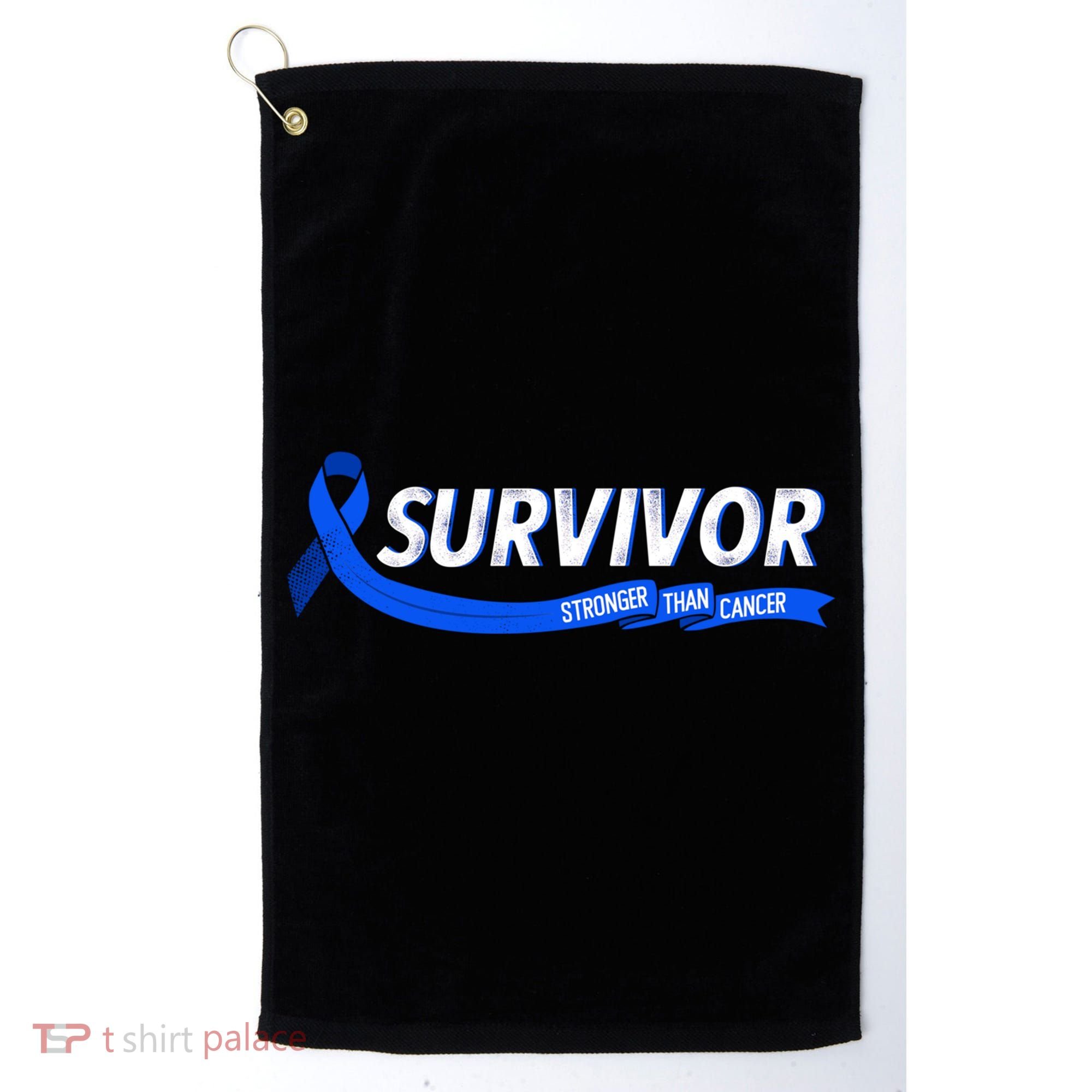 Survivor Stronger Than Cancer Colon Cancer Awareness Gift Golf Towel