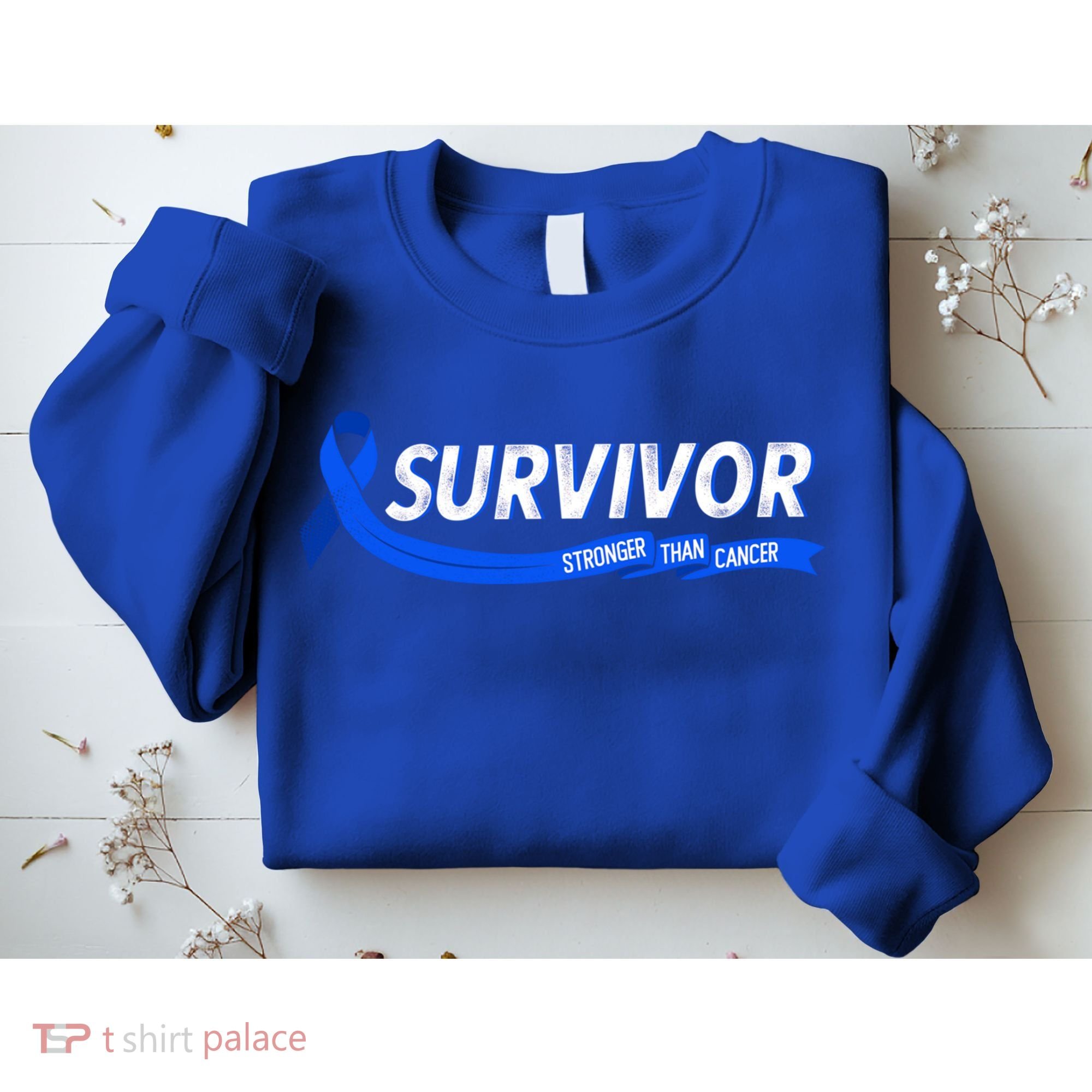 Survivor Stronger Than Cancer Colon Cancer Awareness Gift Sweatshirt