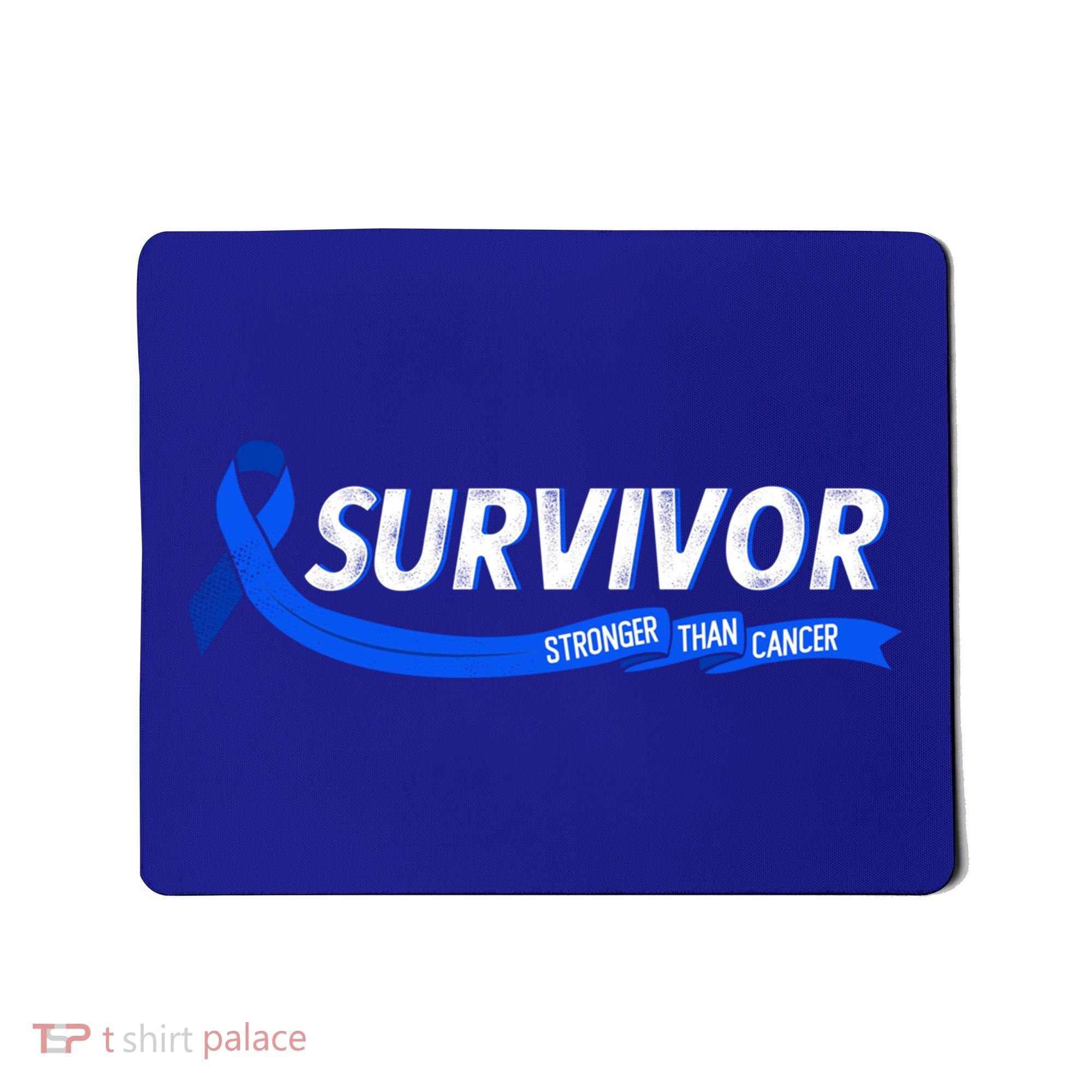 Survivor Stronger Than Cancer Colon Cancer Awareness Gift Mousepad