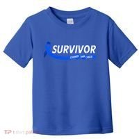 Survivor Stronger Than Cancer Colon Cancer Awareness Gift Toddler T-Shirt thumb 0