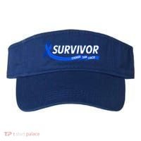 Survivor Stronger Than Cancer Colon Cancer Awareness Gift Visor thumb 0
