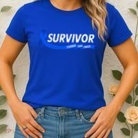 Survivor Stronger Than Cancer Colon Cancer Awareness Gift Women's T-Shirt thumb 2