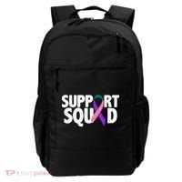 Thyroid Cancer Support Squad Teal Purple Pink Ribbon Backpack thumb 0