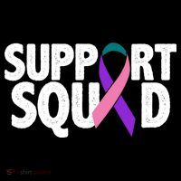 Thyroid Cancer Support Squad Teal Purple Pink Ribbon Women's Hoodie thumb 2