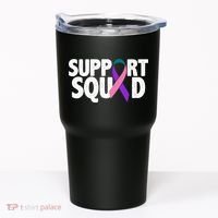 Thyroid Cancer Support Squad Teal Purple Pink Ribbon Tumbler thumb 0