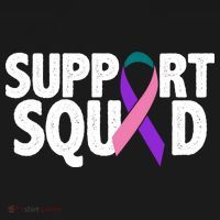 Thyroid Cancer Support Squad Teal Purple Pink Ribbon Mousepad thumb 1