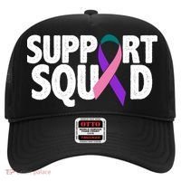Thyroid Cancer Support Squad Teal Purple Pink Ribbon Hat thumb 0