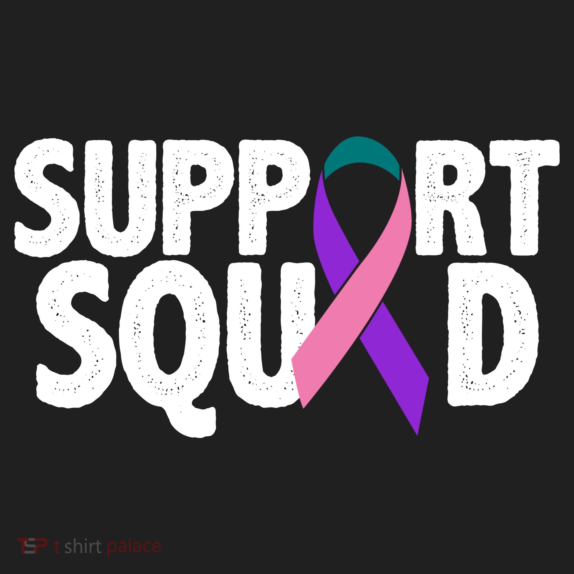 Thyroid Cancer Support Squad Teal Purple Pink Ribbon Hat