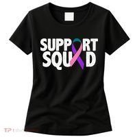 Thyroid Cancer Support Squad Teal Purple Pink Ribbon Women's T-Shirt thumb 0