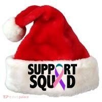 Thyroid Cancer Support Squad Teal Purple Pink Ribbon Santa Hat thumb 0