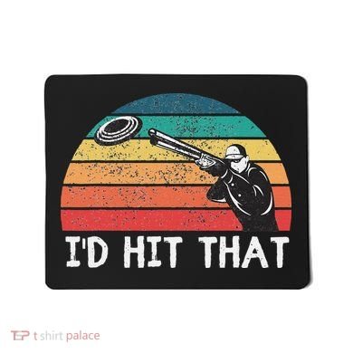 Skeet Shooting Trap Sporting Clay Target Vintage Sunset Mousepad