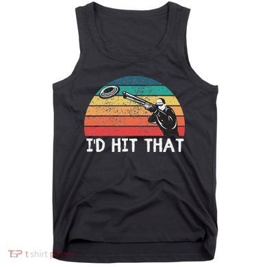Skeet Shooting Trap Sporting Clay Target Vintage Sunset Tank Top