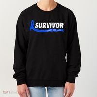 Survivor Stronger Than Cancer Colon Cancer Awareness Gift Women's Sweatshirt thumb 0