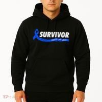 Survivor Stronger Than Cancer Colon Cancer Awareness Gift Hoodie thumb 2