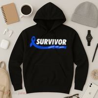 Survivor Stronger Than Cancer Colon Cancer Awareness Gift Hoodie thumb 3