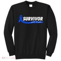 Survivor Stronger Than Cancer Colon Cancer Awareness Gift Sweatshirt thumb 0