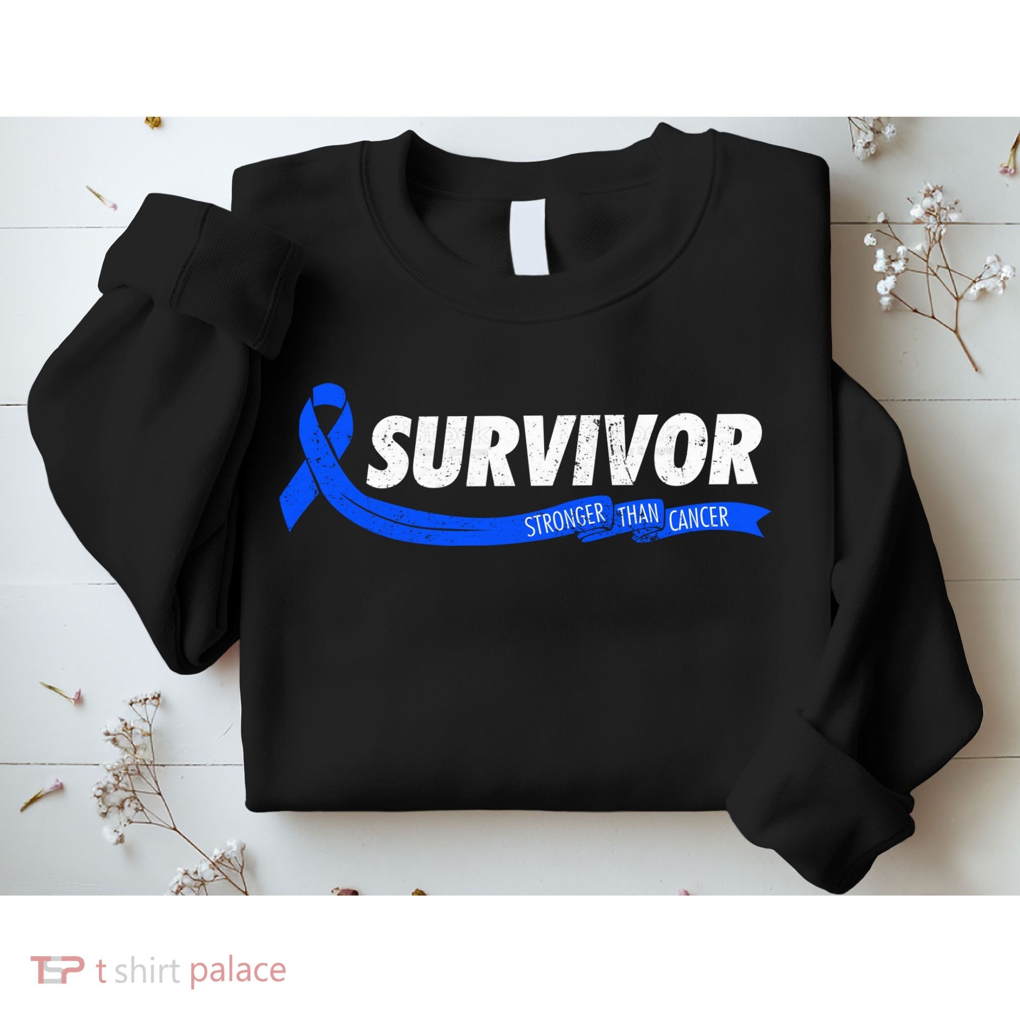 Survivor Stronger Than Cancer Colon Cancer Awareness Gift Sweatshirt