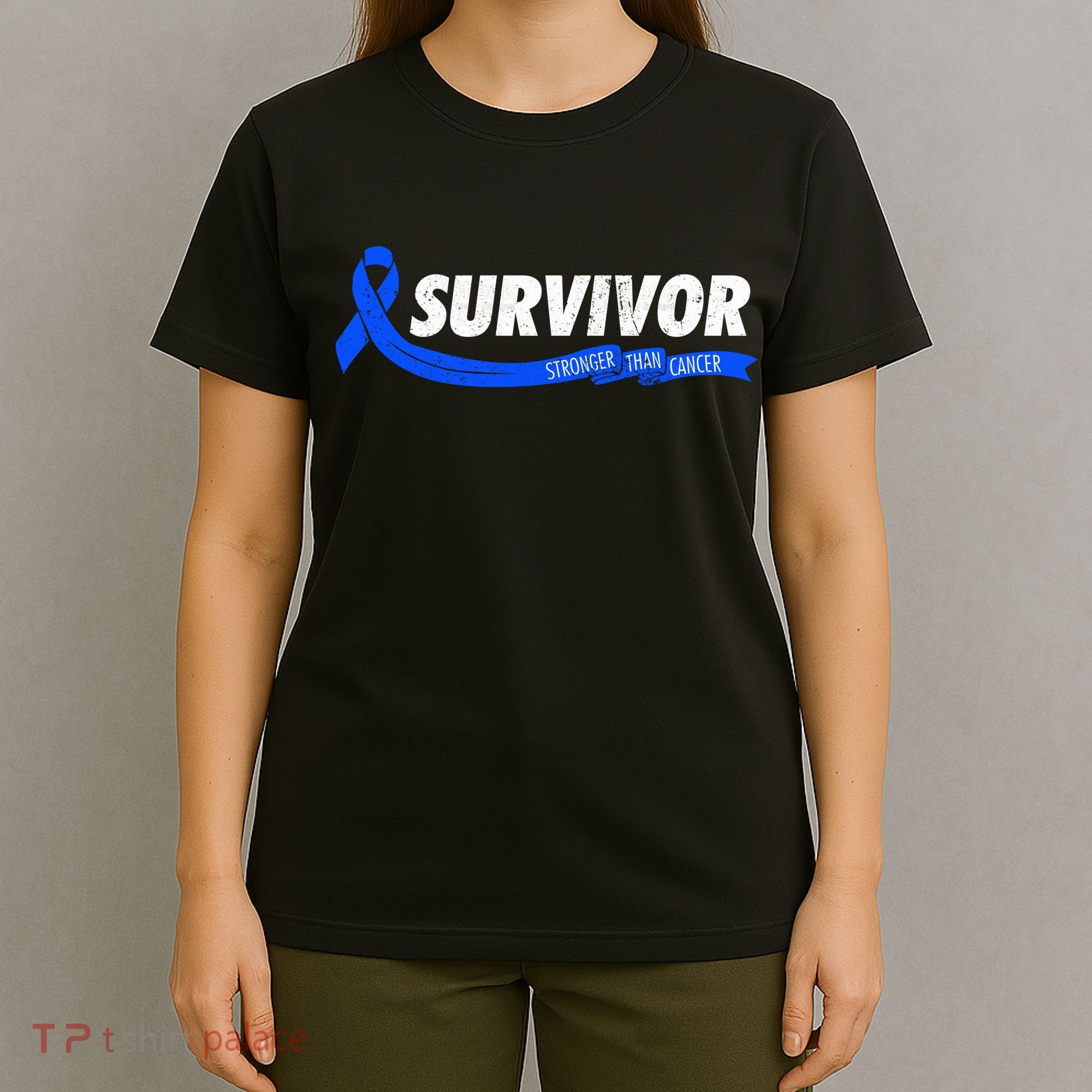 Survivor Stronger Than Cancer Colon Cancer Awareness Gift T-Shirt
