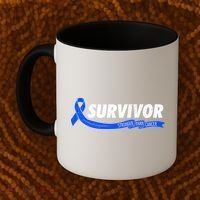 Survivor Stronger Than Cancer Colon Cancer Awareness Gift Coffee Mug thumb 2