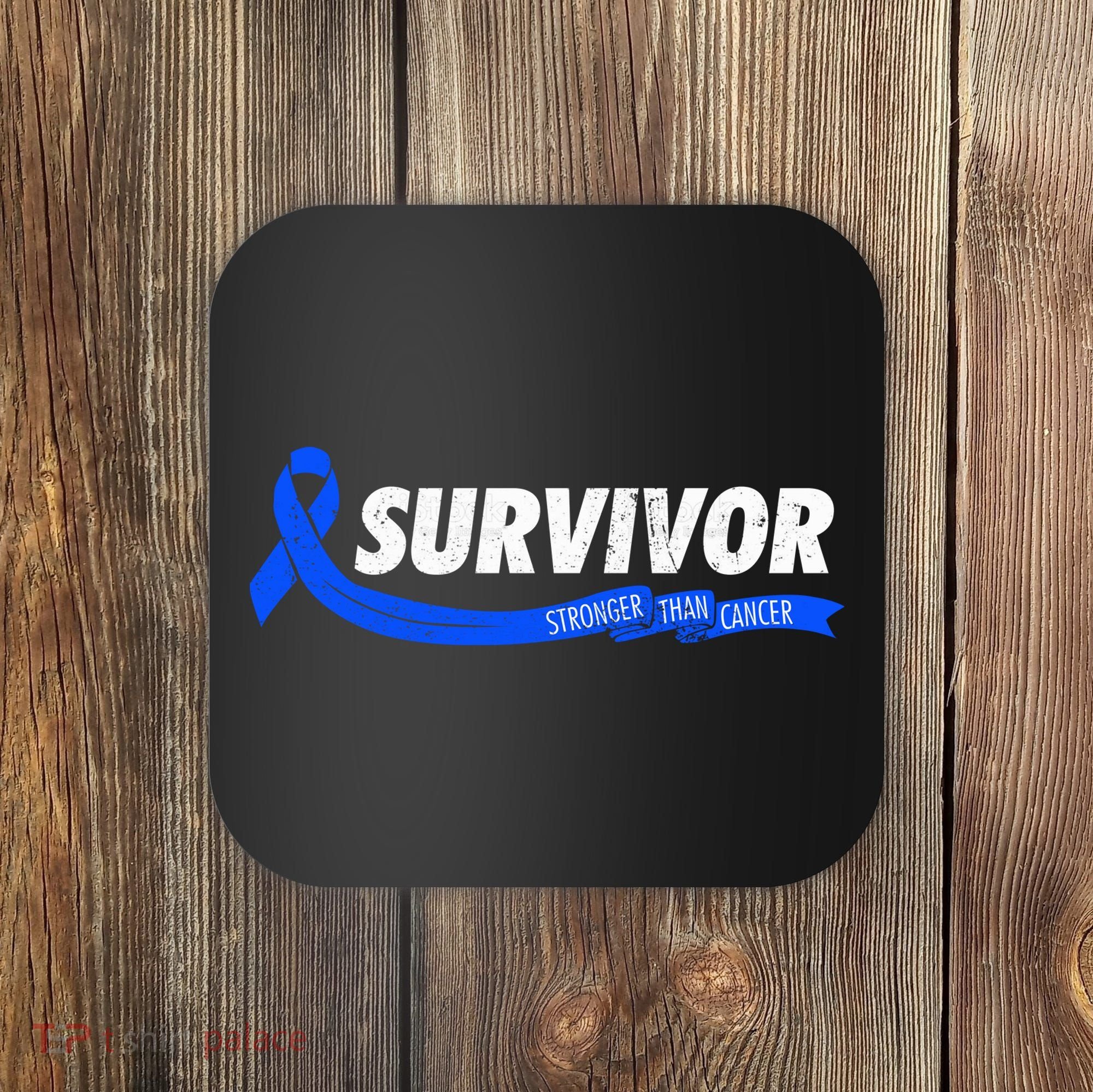 Survivor Stronger Than Cancer Colon Cancer Awareness Gift Coaster