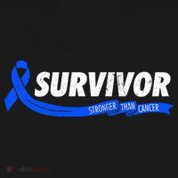Survivor Stronger Than Cancer Colon Cancer Awareness Gift Polo thumb 3