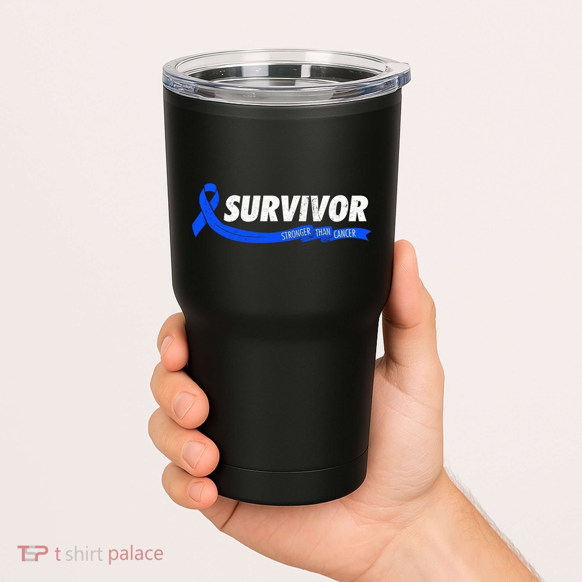 Survivor Stronger Than Cancer Colon Cancer Awareness Gift Tumbler