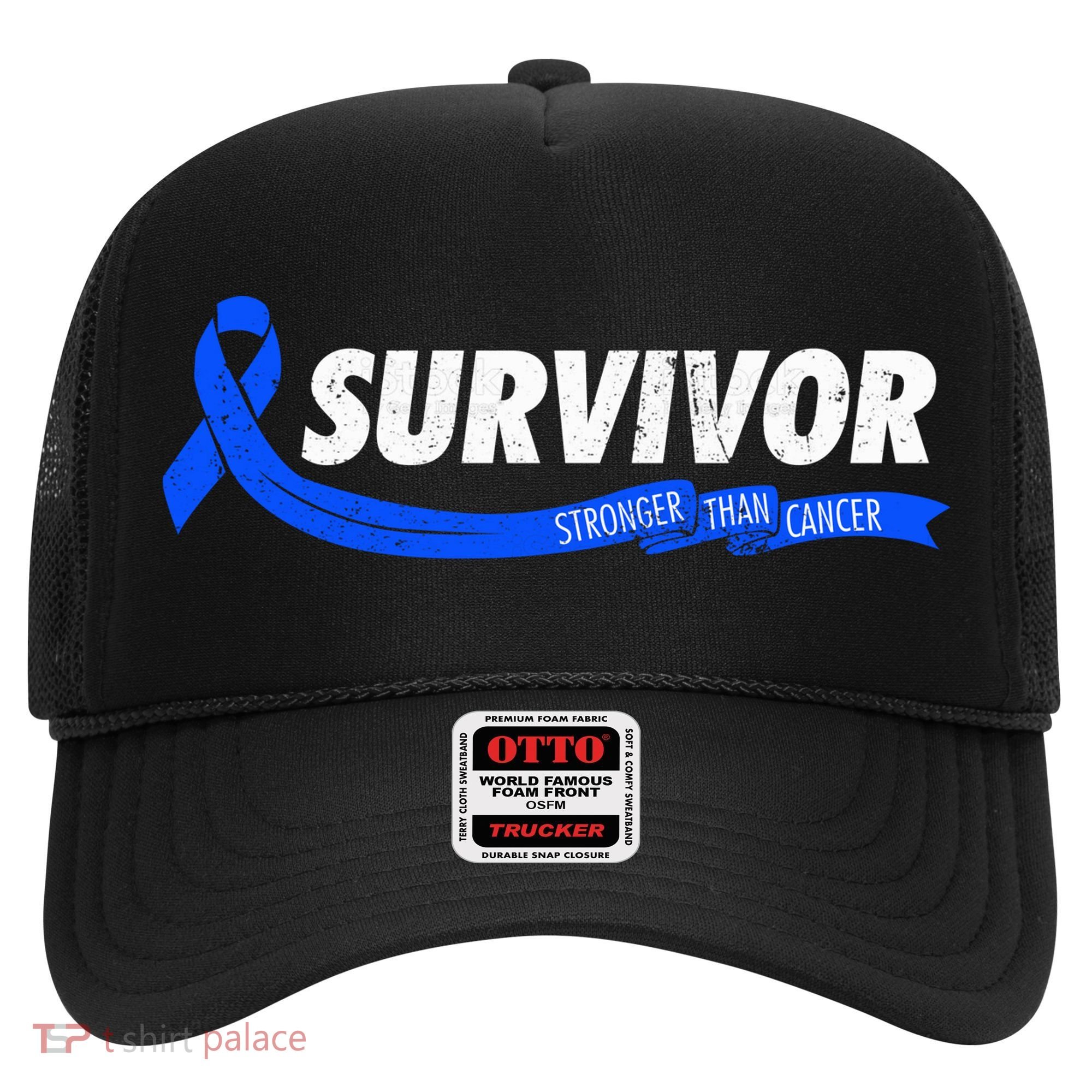 Survivor Stronger Than Cancer Colon Cancer Awareness Gift Hat