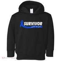 Survivor Stronger Than Cancer Colon Cancer Awareness Gift Toddler Hoodie thumb 0
