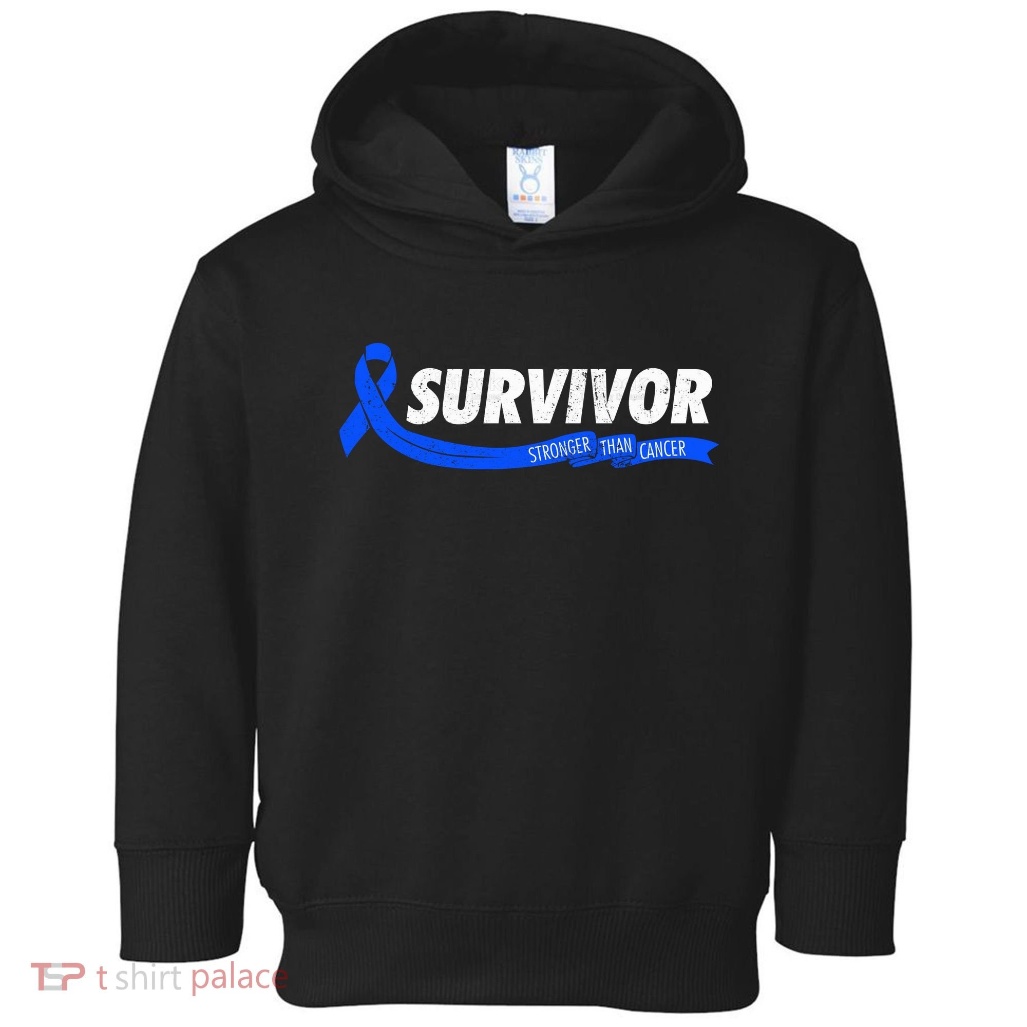 Survivor Stronger Than Cancer Colon Cancer Awareness Gift Toddler Hoodie